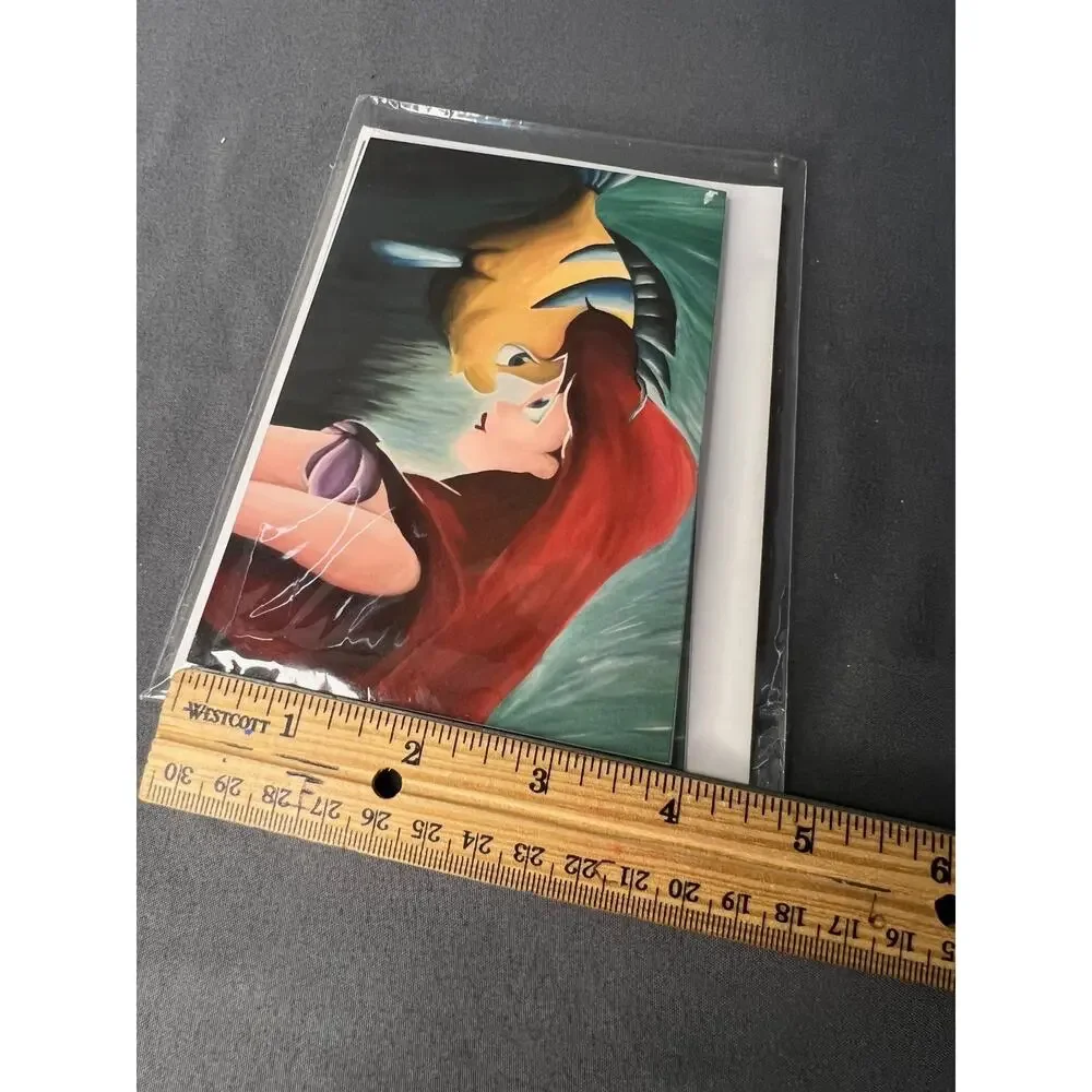 Ariel and Flounder Little Mermaid Notecards with Envelopes NIP 5 Pk